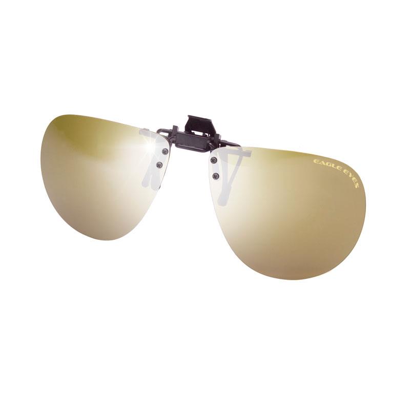 Eagle Eyes Clipon Aviator Mirrored Sunglasses